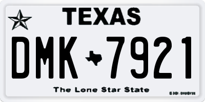 TX license plate DMK7921
