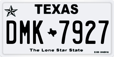 TX license plate DMK7927