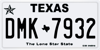 TX license plate DMK7932
