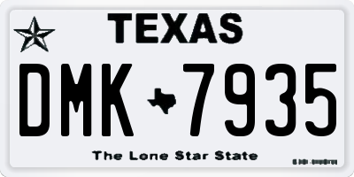 TX license plate DMK7935
