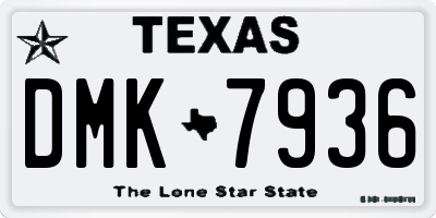 TX license plate DMK7936