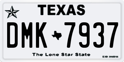 TX license plate DMK7937