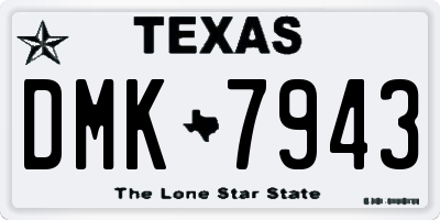 TX license plate DMK7943