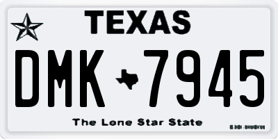 TX license plate DMK7945