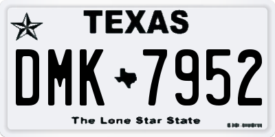 TX license plate DMK7952