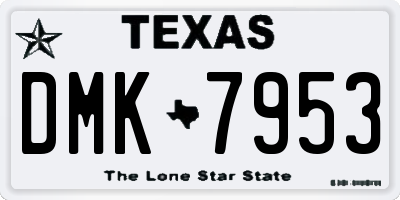 TX license plate DMK7953
