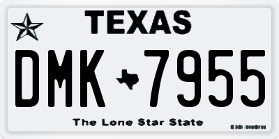 TX license plate DMK7955