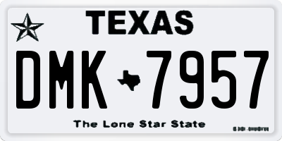 TX license plate DMK7957