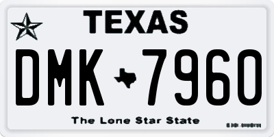 TX license plate DMK7960