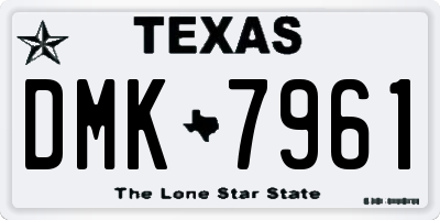 TX license plate DMK7961
