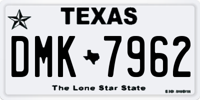 TX license plate DMK7962
