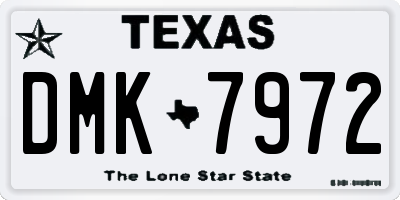 TX license plate DMK7972