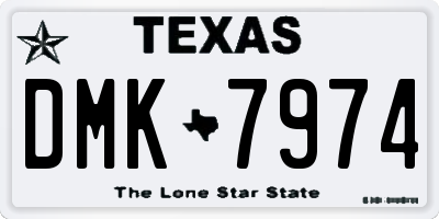 TX license plate DMK7974