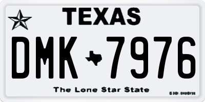 TX license plate DMK7976