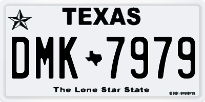 TX license plate DMK7979