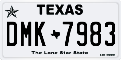 TX license plate DMK7983