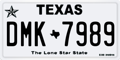 TX license plate DMK7989