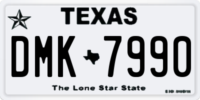 TX license plate DMK7990