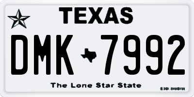 TX license plate DMK7992