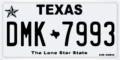 TX license plate DMK7993