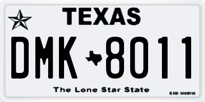 TX license plate DMK8011