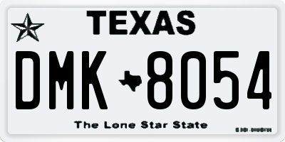 TX license plate DMK8054