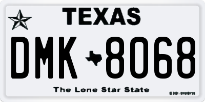 TX license plate DMK8068