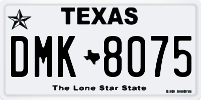TX license plate DMK8075