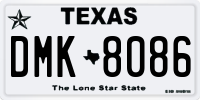TX license plate DMK8086