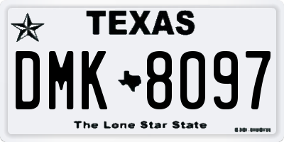 TX license plate DMK8097