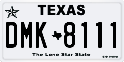 TX license plate DMK8111
