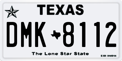 TX license plate DMK8112