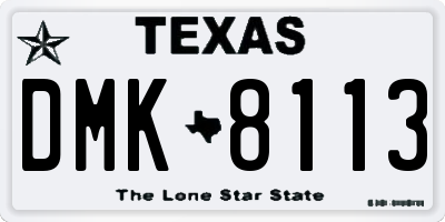 TX license plate DMK8113