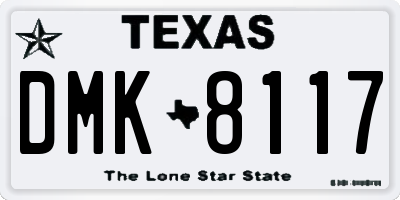 TX license plate DMK8117