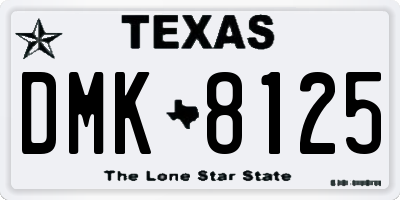 TX license plate DMK8125