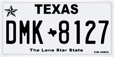TX license plate DMK8127
