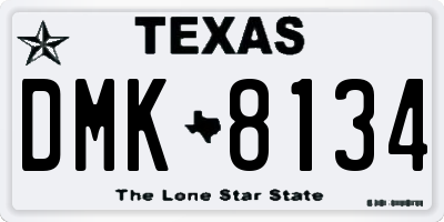 TX license plate DMK8134