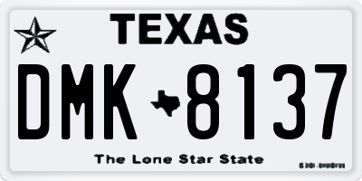 TX license plate DMK8137