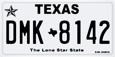 TX license plate DMK8142