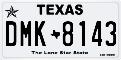 TX license plate DMK8143