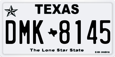 TX license plate DMK8145