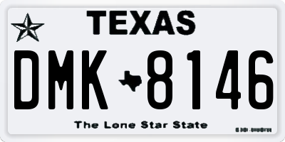 TX license plate DMK8146