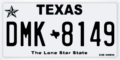 TX license plate DMK8149