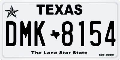 TX license plate DMK8154