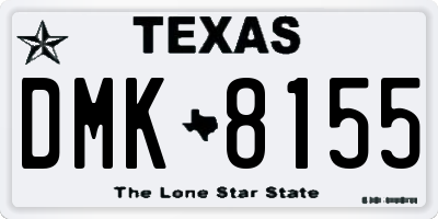 TX license plate DMK8155