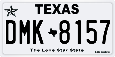 TX license plate DMK8157