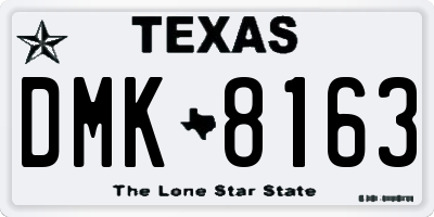 TX license plate DMK8163