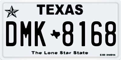 TX license plate DMK8168
