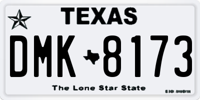 TX license plate DMK8173
