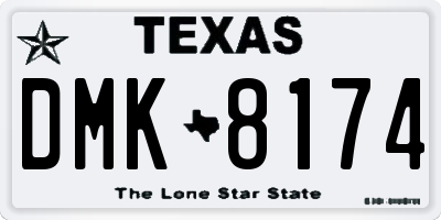 TX license plate DMK8174
